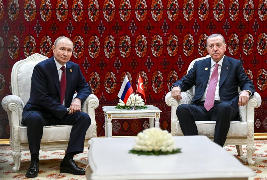 Βλαντίμιρ Πούτιν και Ρετζέπ Ταγίπ Ερντογάν (Kristina Kormilitsyna/Sputnik, Kremlin Pool Photo via AP)