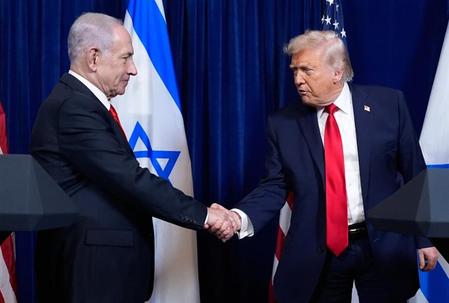 Ντόναλντ Τραμπ - Μπενιαμίν Νετανιάχου (AP Photo/Alex Brandon)