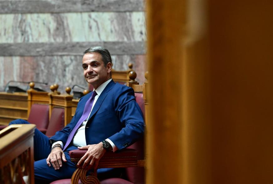 Ο Μητσοτάκης στην ΚΟ της ΝΔ (ΤΑΤΙΑΝΑ ΜΠΟΛΑΡΗ / EUROKINISSI)