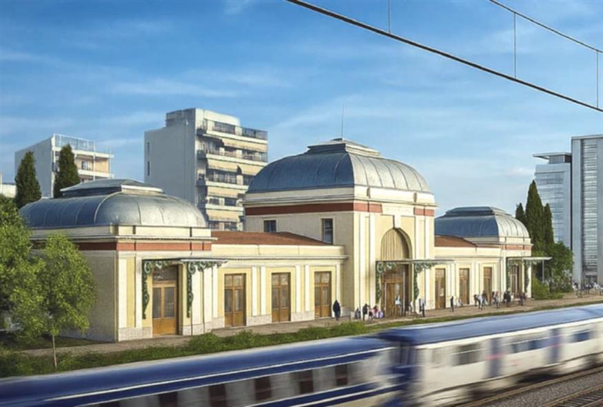 Ρεαλιστική απεικόνιση της μεταμόρφωσης του - εγκαταλελειμμένου σήμερα - Σταθμού Πελοποννήσου στο κέντρο της Αθήνας