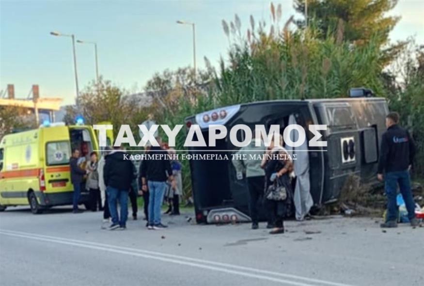 Εκτροπή λεωφορείου (www.taxydromos.gr)