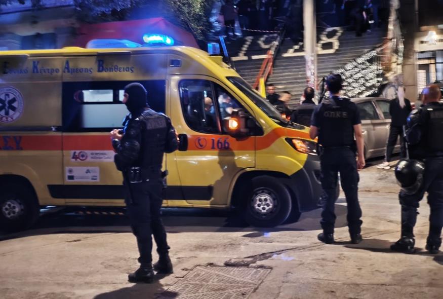 Εξάρχεια, εικόνα από το σημείο της δολοφονίας (EUROKINISSI)