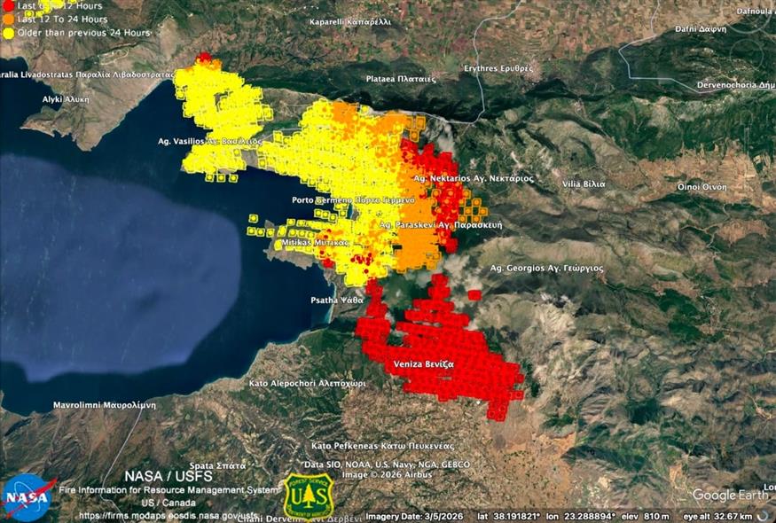 Φωτιά σε Βοιωτία και Αττική: Ξεπέρασε τα 100.000 στρέμματα - Οδεύει να καταγραφεί ως «megafire»