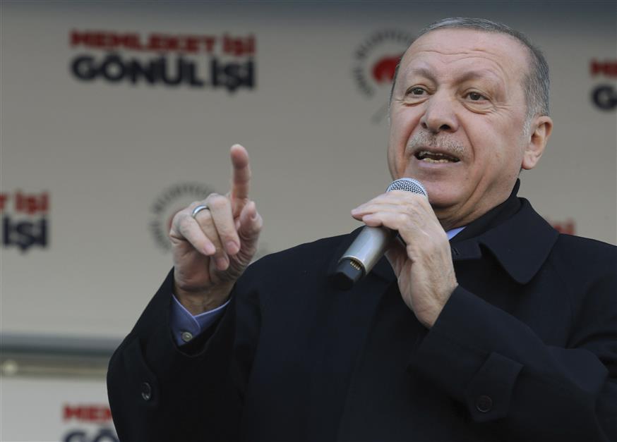 Ο πρόεδρος της Τουρκίας Ρετζέπ Ερντογάν/(Presidential Press Service via AP, Pool)