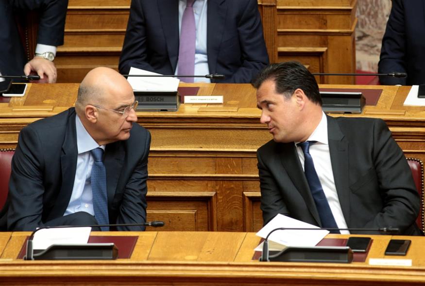 Νίκος Δένδιας και Άδωνις Γεωργιάδης (EUROKINISSI/POOL ΒΟΥΛΗ/ΑΛΙΚΗ ΕΛΕΥΘΕΡΙΟΥ)