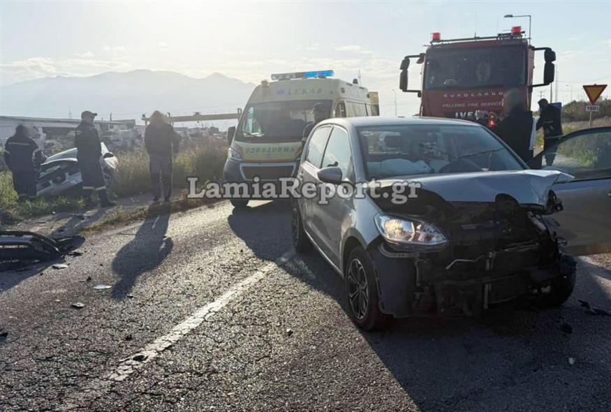 Ατύχημα στη Λαμία (Πηγή: lamiareport.gr)