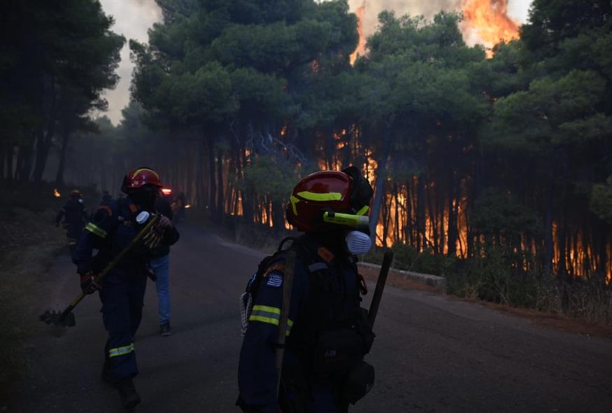 Πύρινη κόλαση στο Πόρτο Γερμενό (AP Photo/Michael Varaklas)