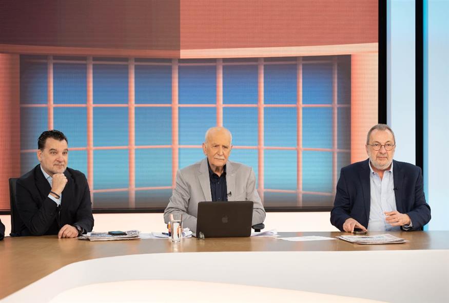 Γιώργος Λεβέντης, Γιώργος Παπαδάκης και Στρατής Λιαρέλλης (Copyright: ANT1)
