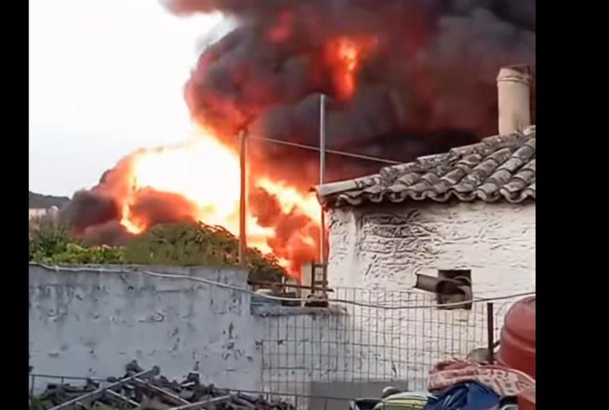 Φωτιά τώρα σε ελαιοτριβείο στη Χαλκιδική (FACEBOOK)