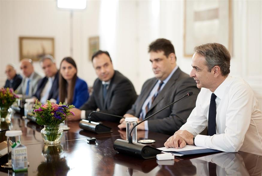 Ο Κυριάκος Μητσοτάκης (ΔΗΜΗΤΡΗΣ ΠΑΠΑΜΗΤΣΟΣ/ΓΡΑΦΕΙΟ ΤΥΠΟΥ ΠΡΩΘΥΠΟΥΡΓΟΥ/EUROKINISSI)