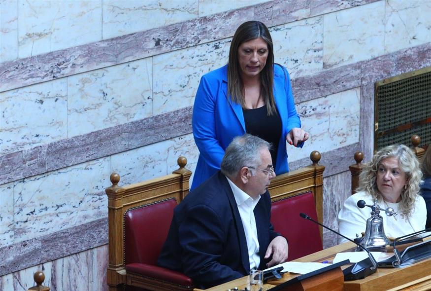 Χαμός στη Βουλή - Επεισόδιο Κωνσταντοπούλου-Λαμπρούλη (EUROKINISSI)