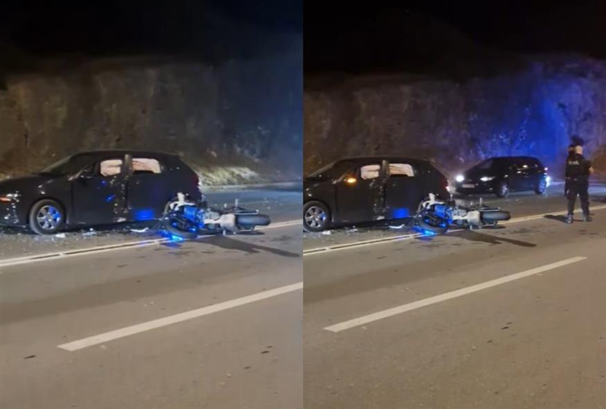Τροχαίο στο Λαγονήσι (Copyright:Facebook)
