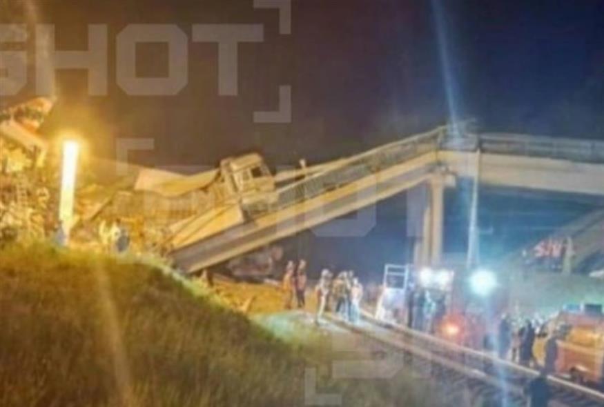 κατάρρευση γέφυρας στη Ρωσία/Χ