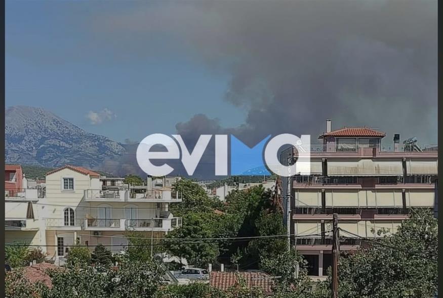 Εύβοια, εικόνα από τη φωτιά (evima.gr)
