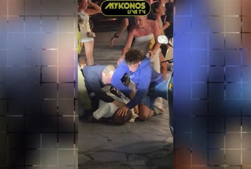 Άγριο ξύλο με Άγγλο τουρίστα στη Μύκονο που κλώτσησε γάτα (screenshot)