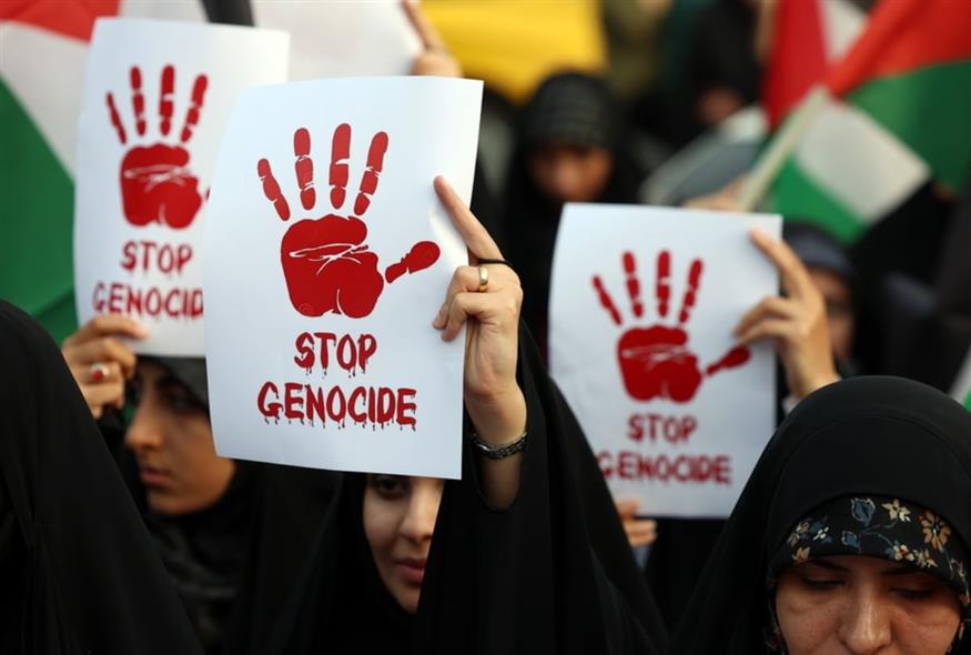 Διαμαρτυρία για τη γενοκτονία του Ισραήλ στη Γάζα (EPA)