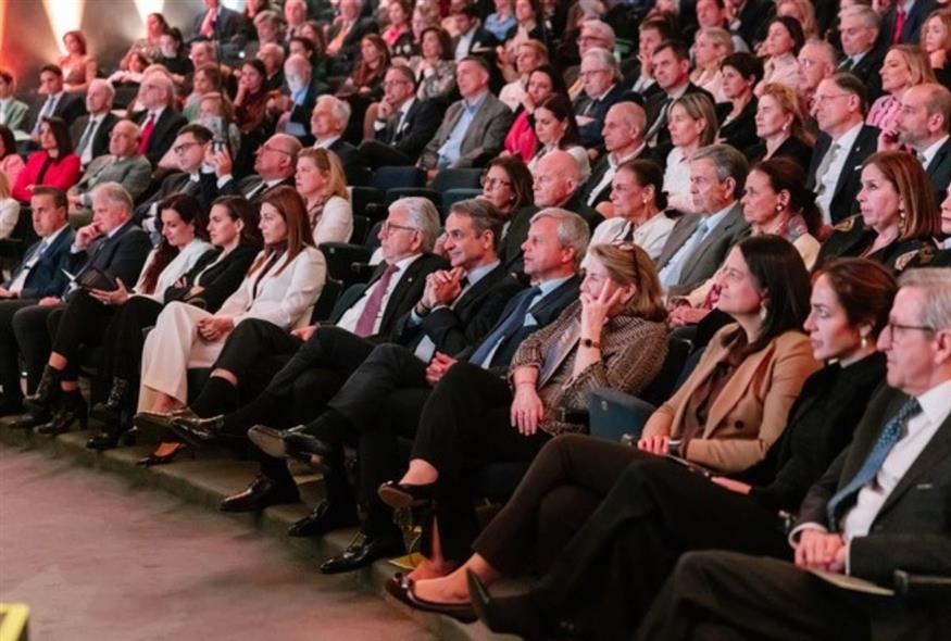Κατά τη διάρκεια της εκδήλωσης στο Θέατρο του Κολλεγίου Αθηνών