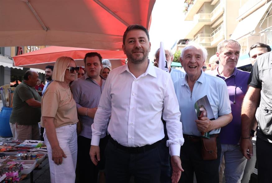 Ο Νίκος Ανδρουλάκης στο Ίλιον (ΔΑΝΑΗ ΔΑΥΛΟΠΟΥΛΟΥ / EUROKINISSI)