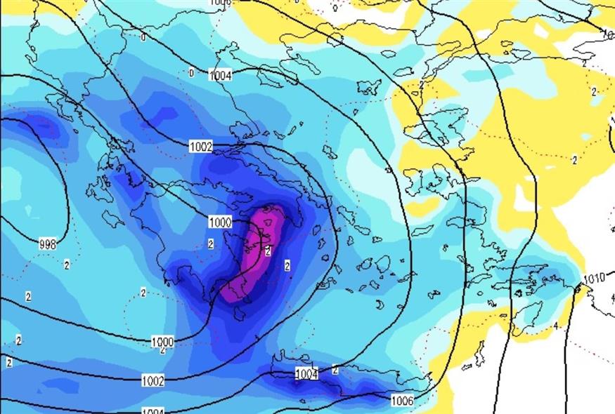 Ο χάρτης των βροχών