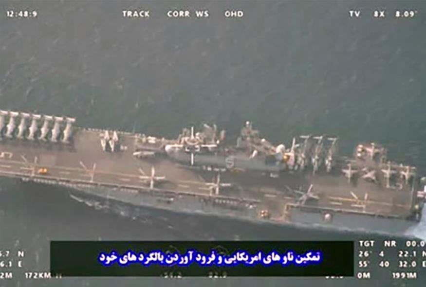 Στενά του Ορμούζ (Iranian Revolutionary Guard/Tasnim News Agency via AP)