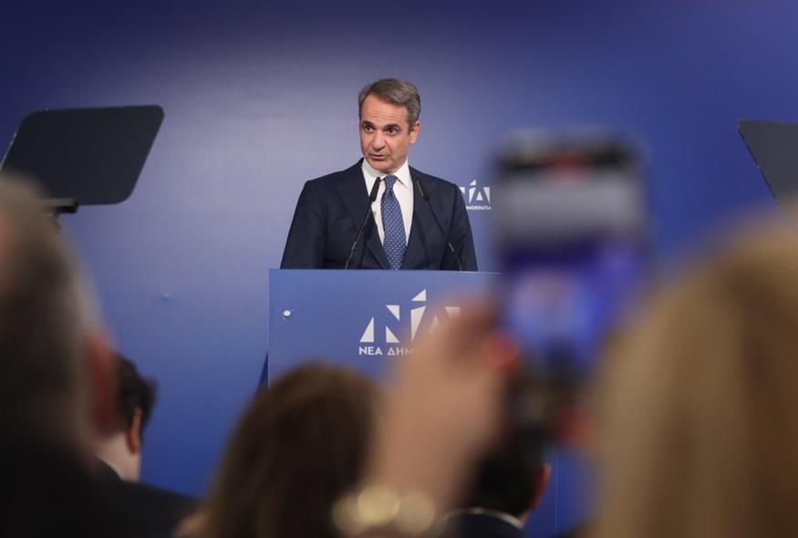 Ο Κυριάκος Μητσοτάκης στην Πολιτική Επιτροπή (Eurokinissi)