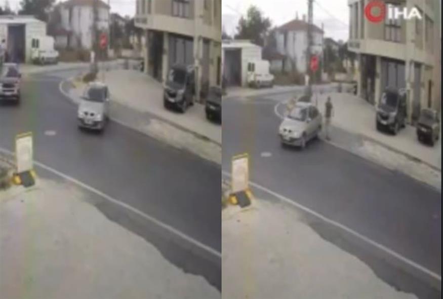 Μα γιατί ήταν εκεί; Έπεσε σε STOP και μετά... πήγε να το ξηλώσει (Screenshots/X)