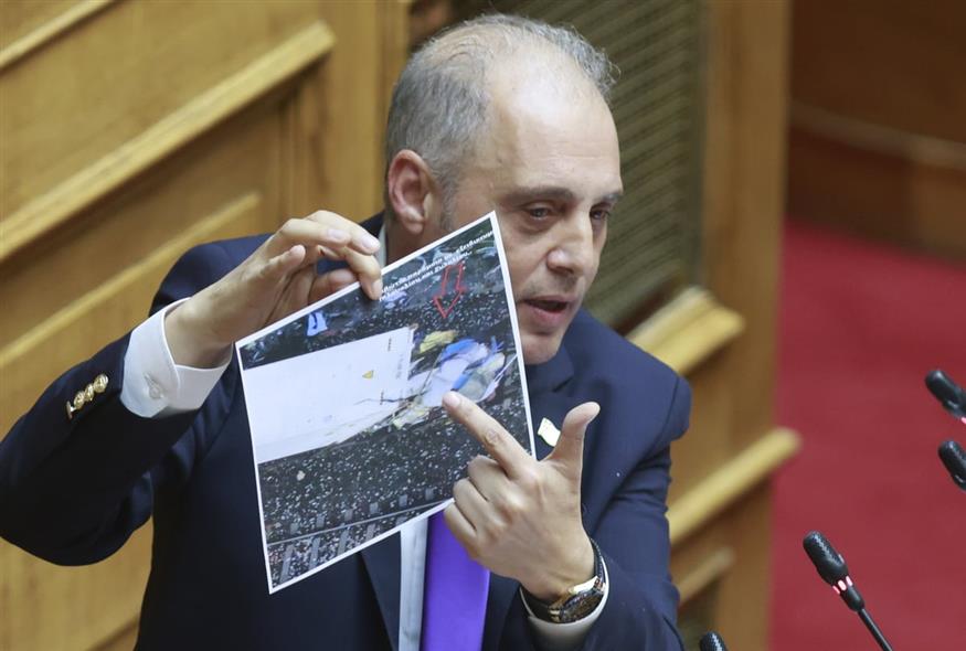Ο Κυριάκος Βελόπουλος στο βήμα της Βουλής/EUROKINISSI