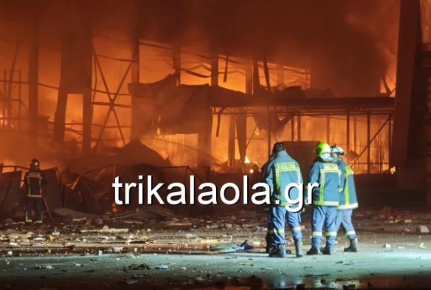 Φωτιά σε εργοστάσιο/trikalaola.gr