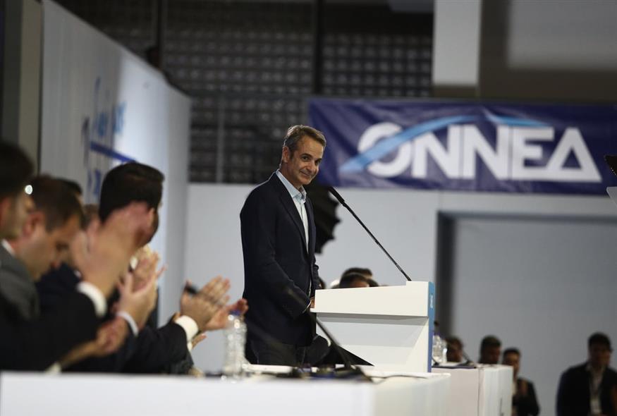 Μητσοτάκης στο συνέδριο της ΟΝΝΕΔ (ΣΩΤΗΡΗΣ ΔΗΜΗΤΡΟΠΟΥΛΟΣ/EUROKINISSI)