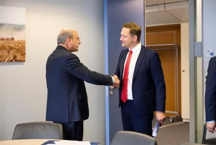 Συνάντηση Κριστόφ Χάνσεν με τον Κωστή Χατζηδάκη (ΑΠΕ-ΜΠΕ)