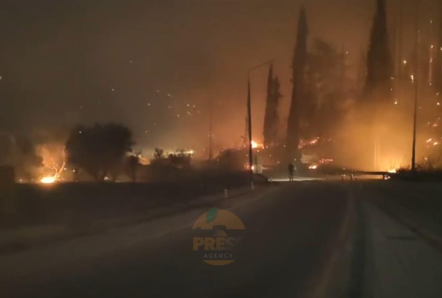 Φωτιά στην Αχαΐα/Orange Press Agency