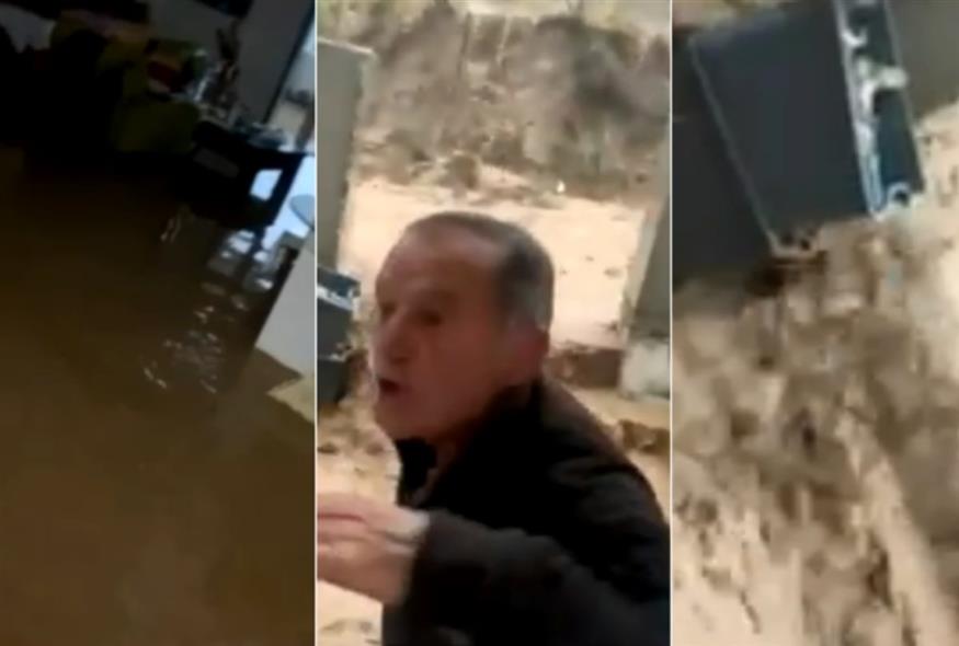 Συγκλονιστικό βίντεο από την Κρήτη: Η στιγμή που τα ορμητικά νερά «πνίγουν» σπίτι (creta24.gr)