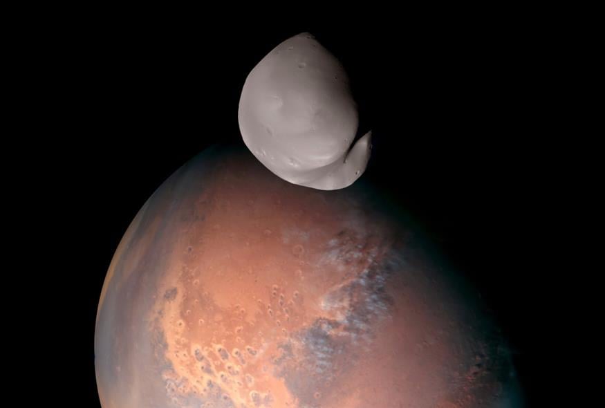 Άρης και Δείμος (UAE Space Agency via AP)