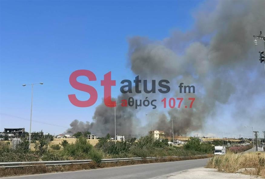 Φωτιά στα Διαβατά Θεσσαλονίκης (1077statusfm.gr)