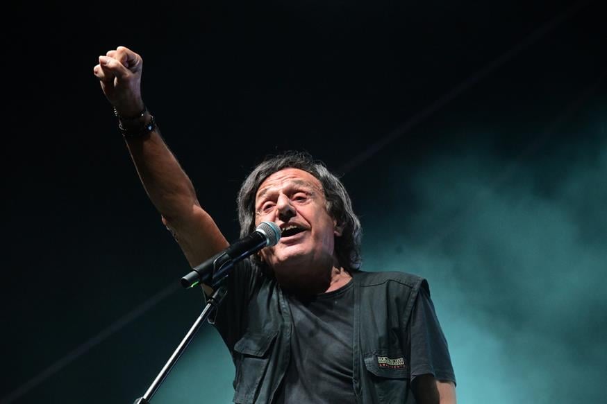Ο Βασίλης Παπακωνσταντίνου στο Φεστιβάλ της ΚΝΕ (EUROKINISSI)