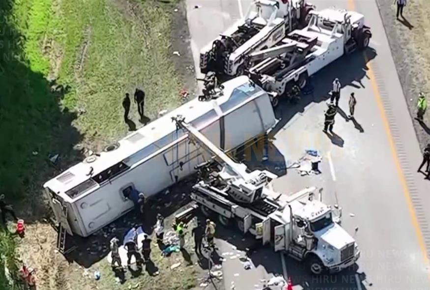 Τουριστικό λεωφορείο ανετράπη στις ΗΠΑ (Χ)