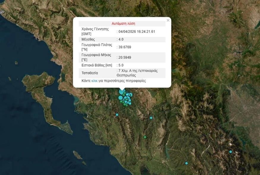 Πηγή φωτο: Γεωδυναμικό Ινστιτούτο Αθηνών