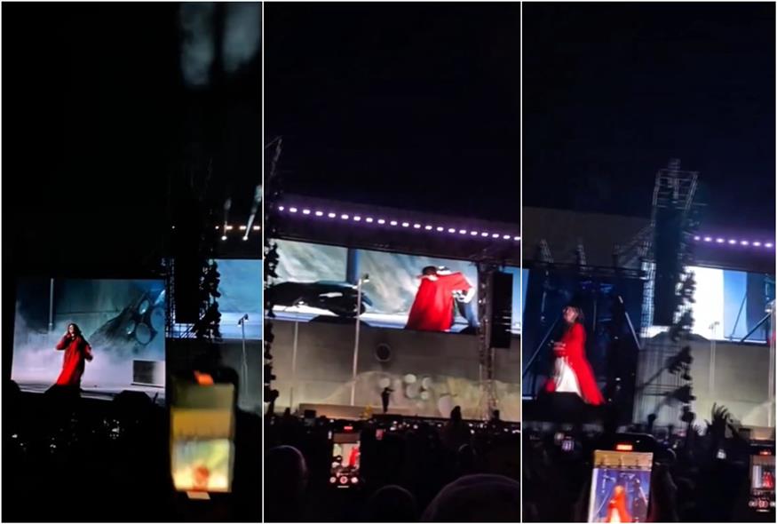 Η Χάρις Αλεξίου στη συναυλία του ΛΕΞ στο OAKA