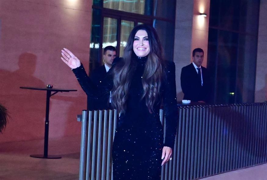 H Kϊμπερλι Γκίλφόϊλ καταφτάνει στη δεξίωση που πραγματοποιήθηκε προς τιμήν της (EUROKINISSI)