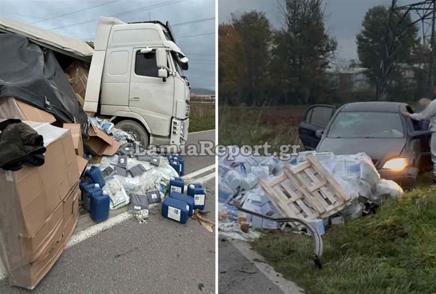 Τροχαίο ατύχημα πριν την έξοδο της Θήβας/lamiareport