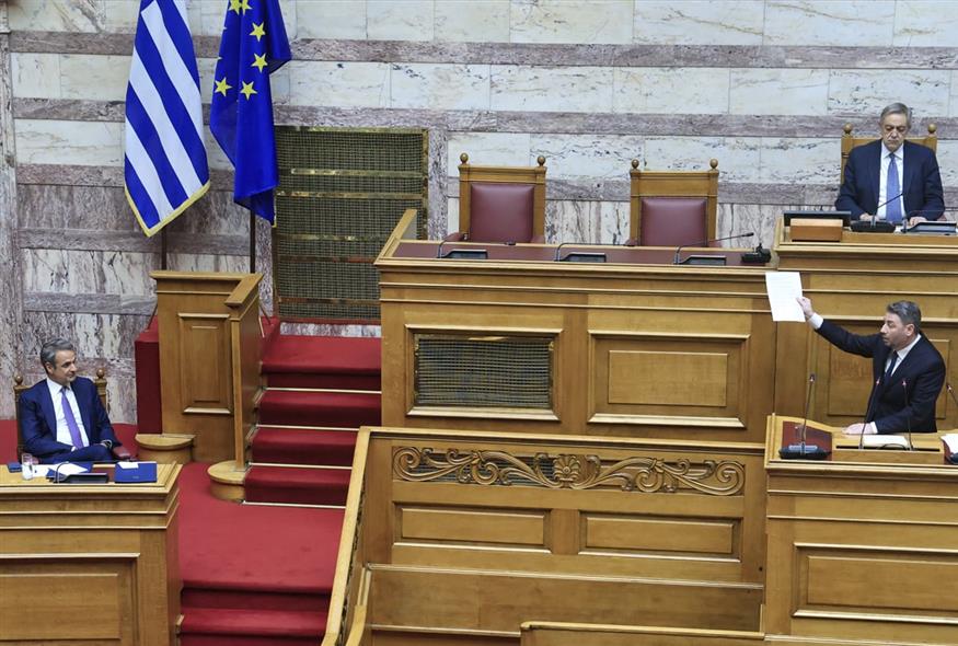 Σύγκρουση Μητσοτάκη - Ανδρουλάκη στη Βουλή / Eurokinissi