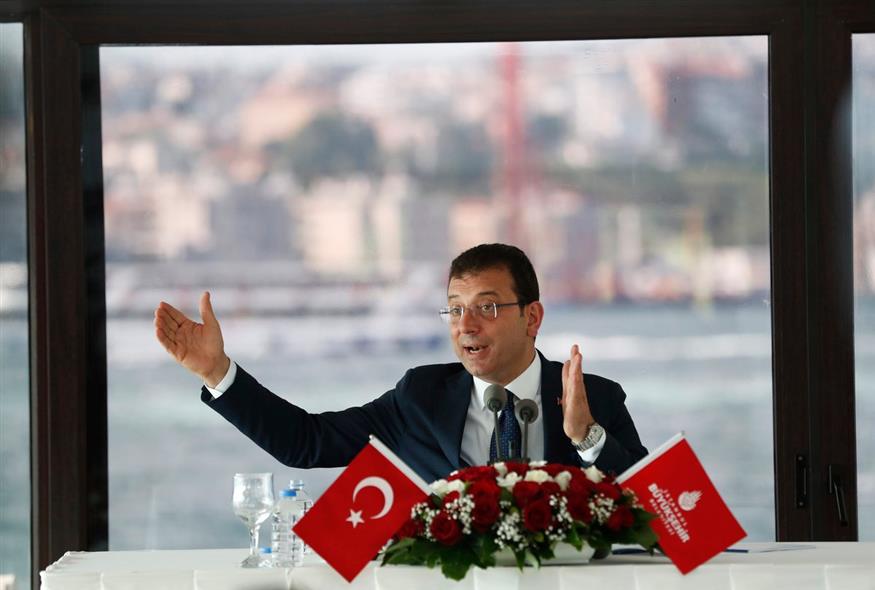 Ο δήμαρχος της Κωνσταντινούπολης, Εκρέμ Ιμάμογλου/AP Photo/Lefteris Pitarakis