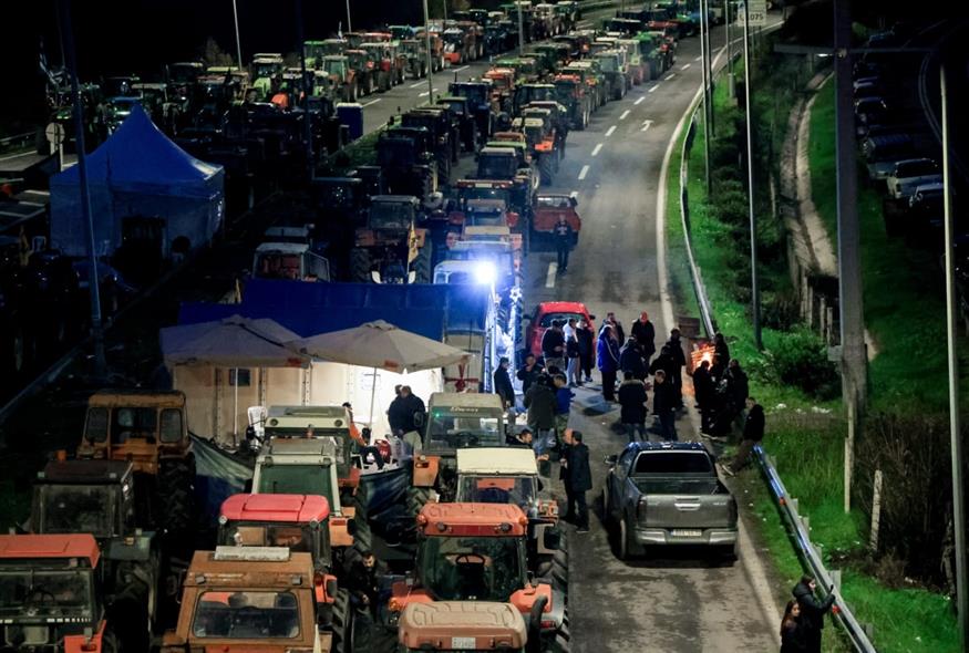 Αγρότες στη Νίκαια Λάρισας (EUROKINISSI)