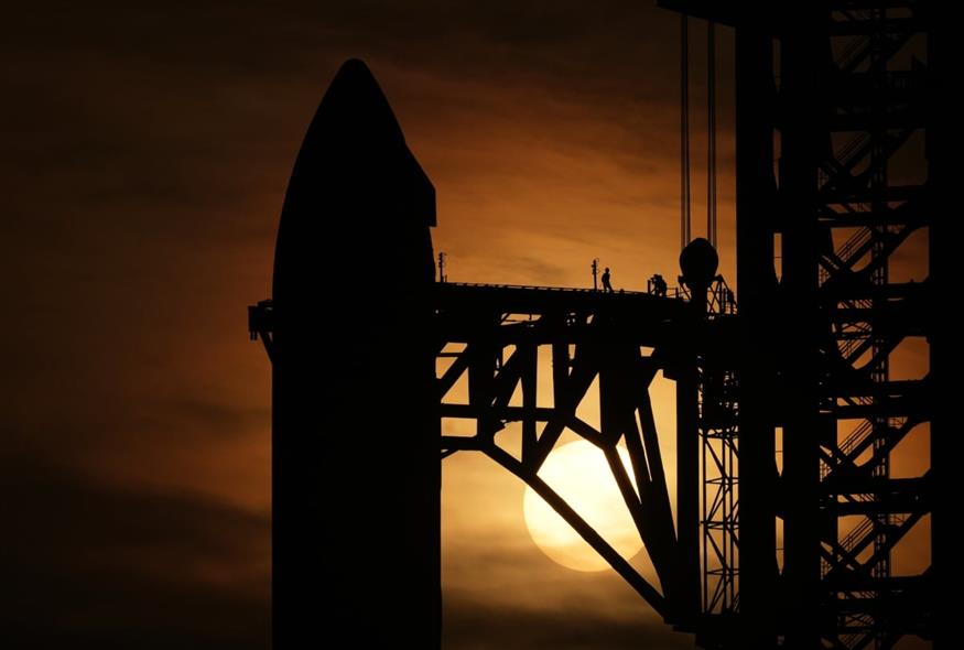 Ο μεγαπύραυλος Starship της SpaceX (AP)