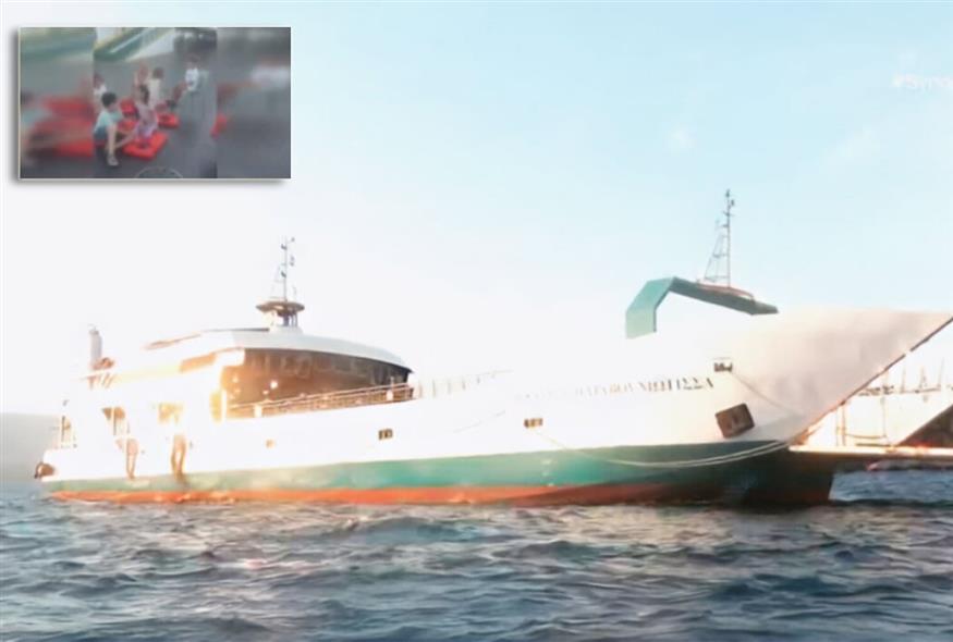 Το φέρι μποτ που έπεσε σε ξέρα κοντά στα Στύρα (Screenshots)