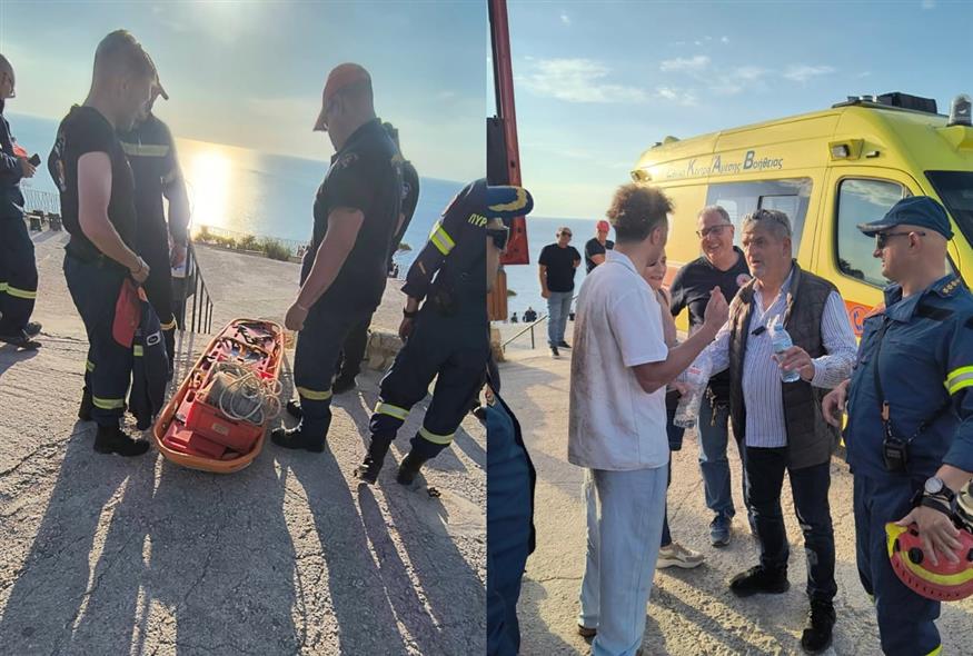 Η επιχείρηση διάσωσης του 22χρονου τουρόστα στη Ζάκυνθο (FACEBOOK)