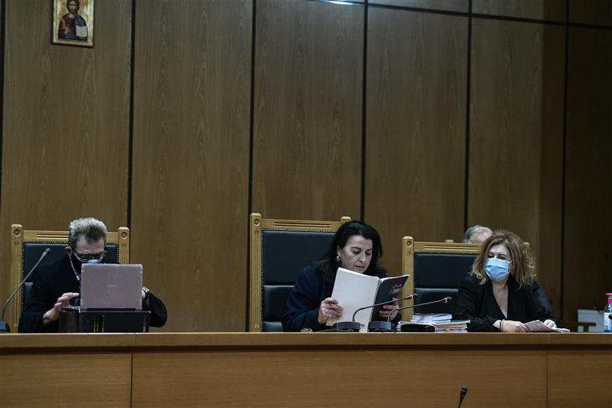 Η ανάγνωση της απόφασης της ιστορικής δίκης της Χρυσής Αυγής από την πρόεδρο της έδρας Μαρία Λεπενιώτη (Copyright: Eurokinissi/Τατιάνα Μπόλαρη)