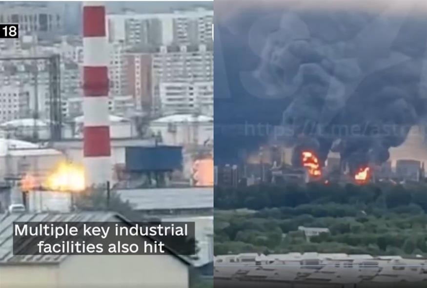 Oυκρανικό πλήγμα στη Μόσχα (screenshot)
