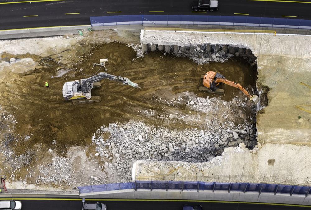 Η στιγμή της κατεδάφισης του τούνελ στον Περιφερειακό για τον Flyover Θεσσαλονίκης