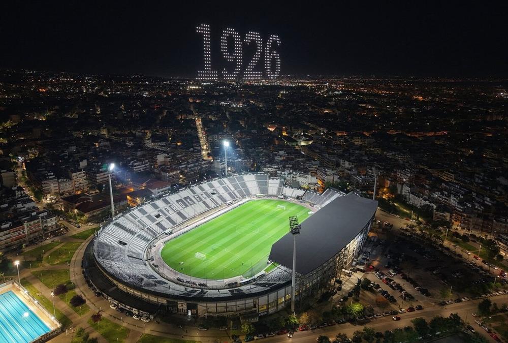 Η «λαοθάλασσα» στη μεγάλη γιορτή του ΠΑΟΚ για τα 100 χρόνια και το εντυπωσιακό drone show